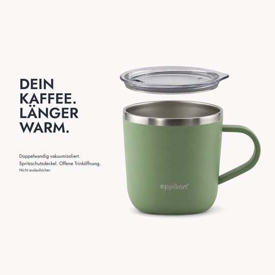 EPPIKAN eppiLungo Thermobecher mit Spritzschutzdeckel