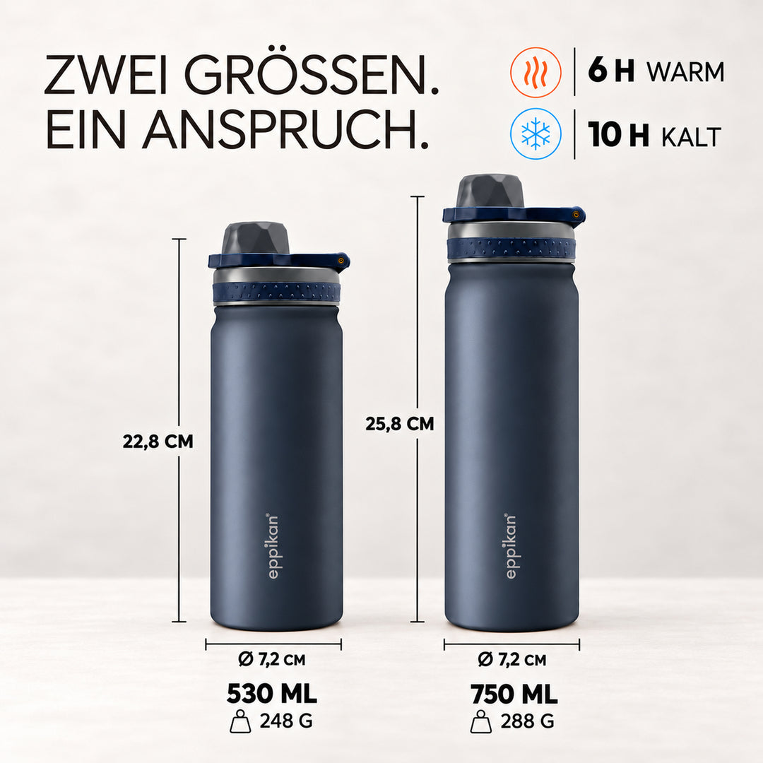 EPPIKAN eppiSporty Edelstahl-Trinkflasche