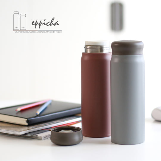 EPPIKAN eppiCha Thermobecher 500 ml in Coral Red und Misty Grey