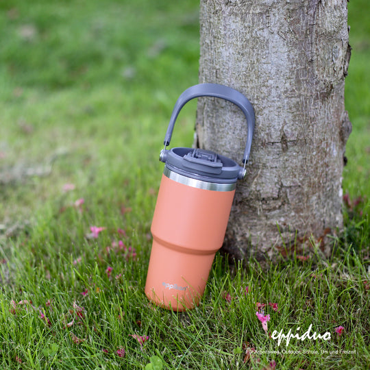 eppiDuo Thermobecher mit Tragegriff in Terracotta
