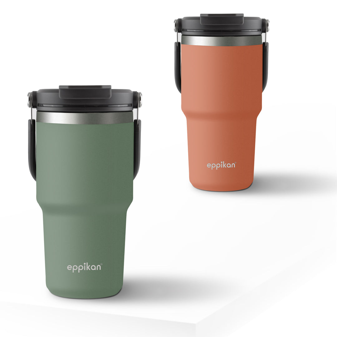 EPPIKAN eppiDuo Thermobecher 600 ml in Xanadu und Terracotta