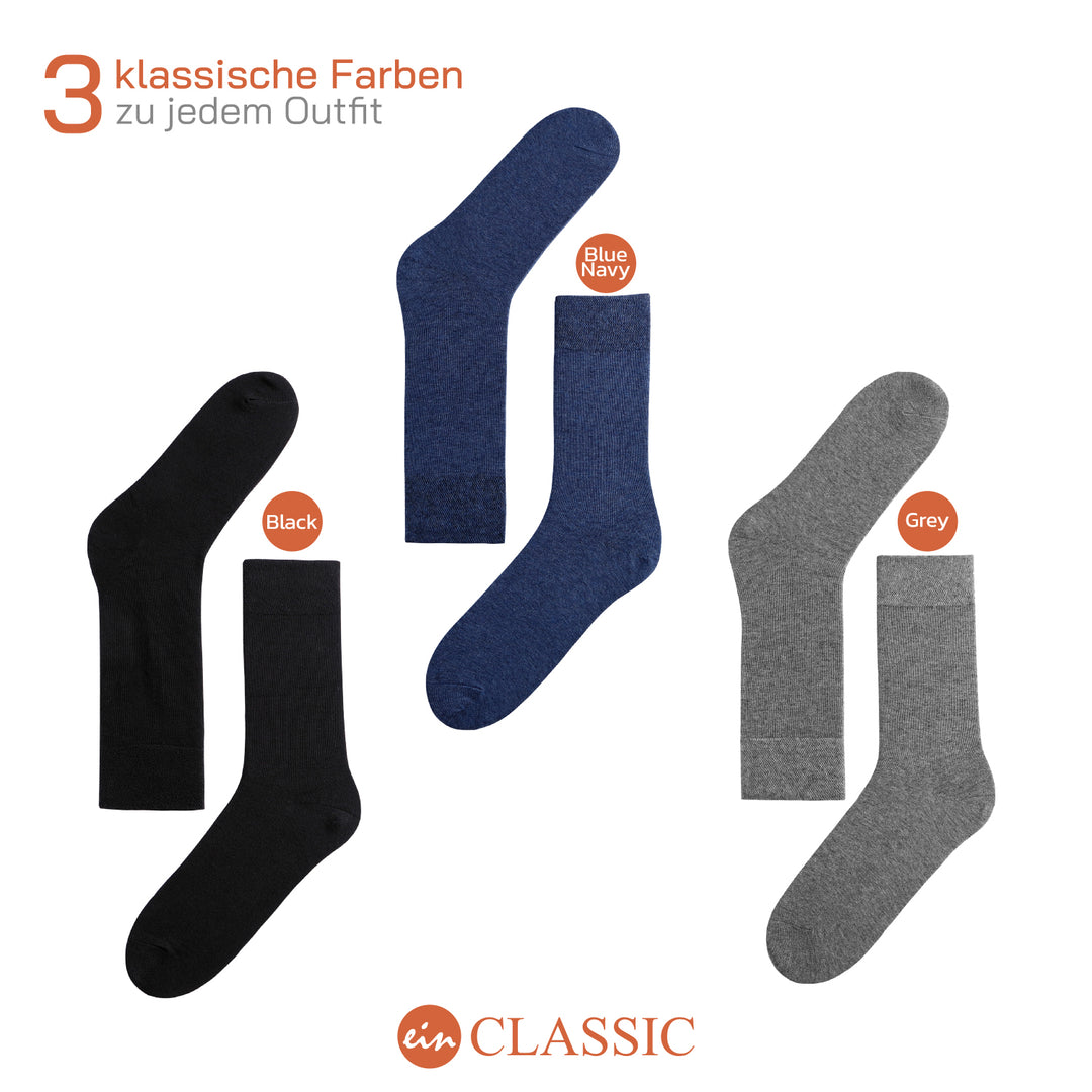 H.I.S 7 Paar Herren Socken – Baumwollmix Für Freizeit & Business (schwarz, Grau, Marine, Anthrazit)