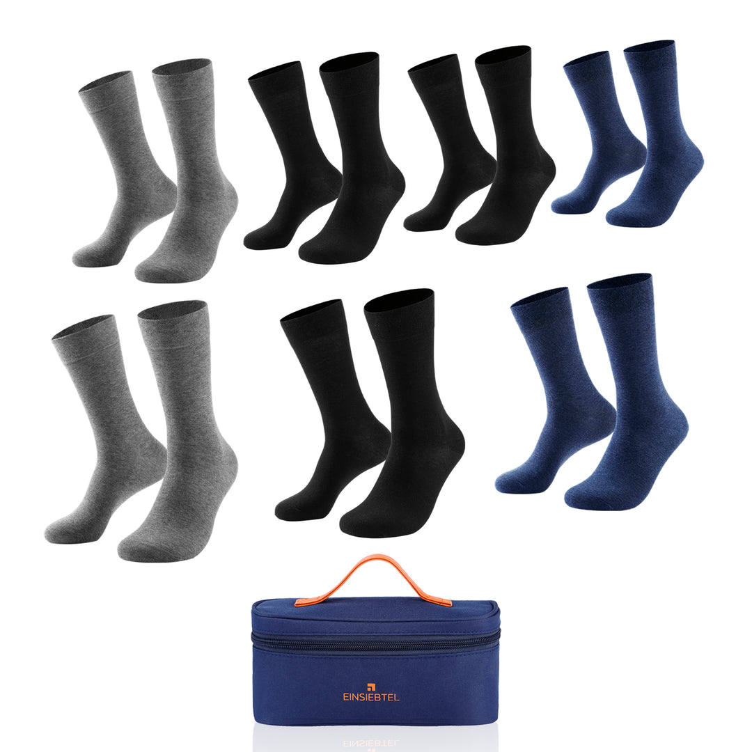 EINSIEBTEL EINCLASSIC Herren Business Socken 7er Pack mit Aufbewahrungstasche