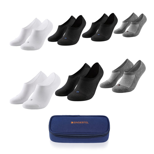 EINSIEBTEL EINCOOL Unisex Füßlinge 7er Pack mit Aufbewahrungstasche
