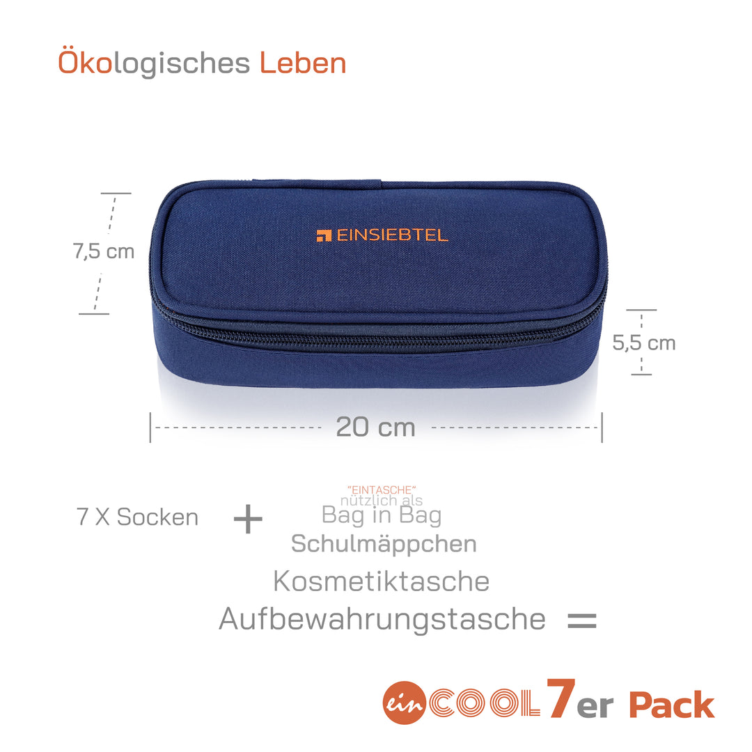 EINSIEBTEL EINCOOL 7er Pack mit wiederverwendbarer Aufbewahrungstasche