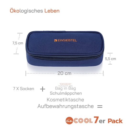 EINSIEBTEL EINCOOL 7er Pack mit wiederverwendbarer Aufbewahrungstasche