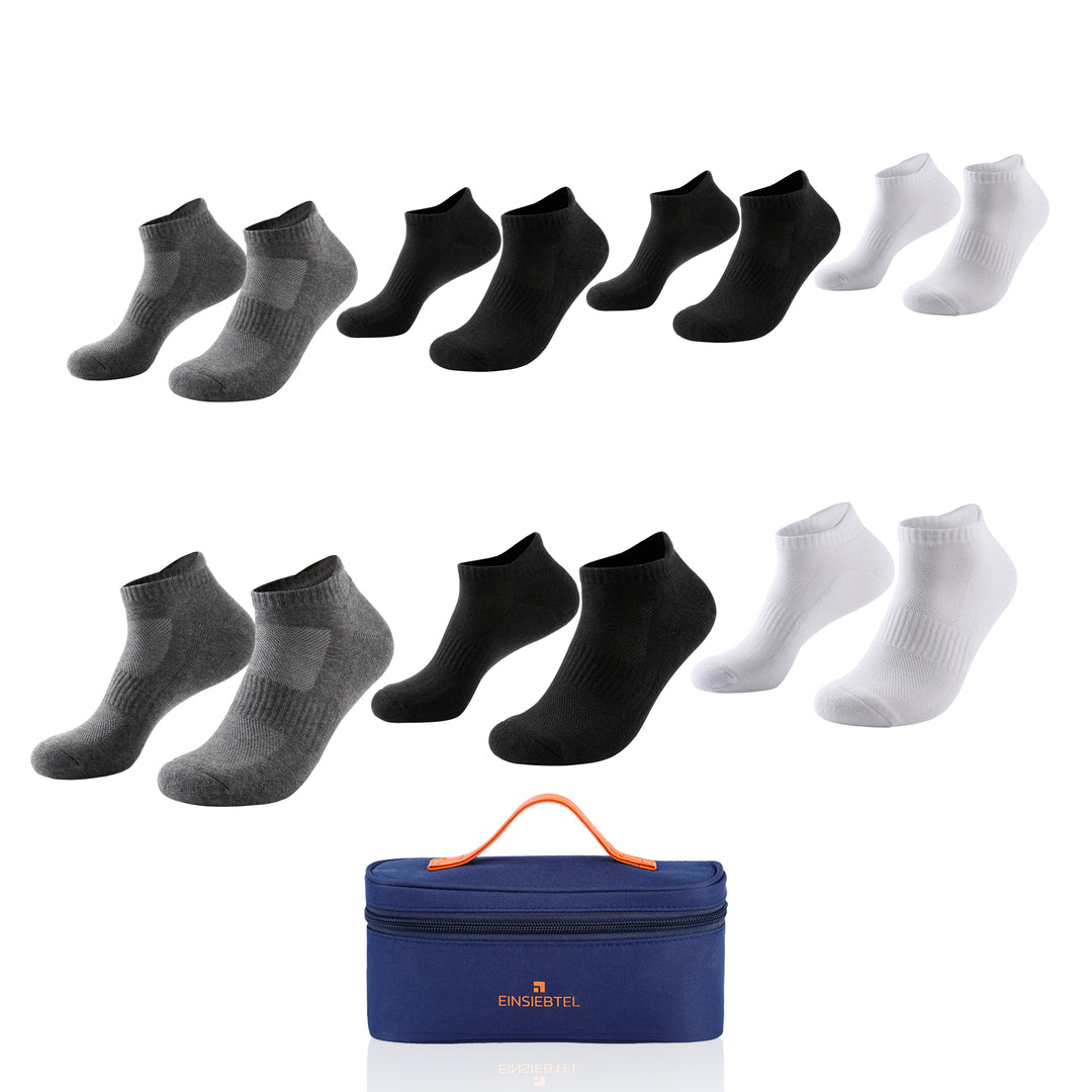 EINSIEBTEL EINJOGGING Unisex Laufsocken 7er Pack mit Aufbewahrungstasche