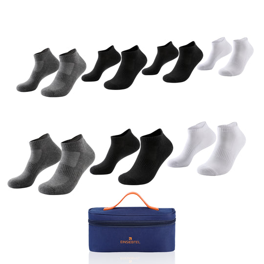 EINSIEBTEL EINJOGGING Unisex Laufsocken 7er Pack mit Aufbewahrungstasche