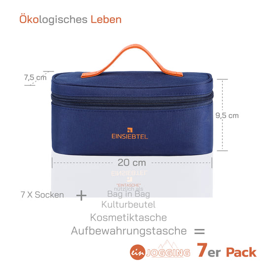 EINSIEBTEL EINJOGGING 7er Pack mit Aufbewahrungstasche mit Henkel