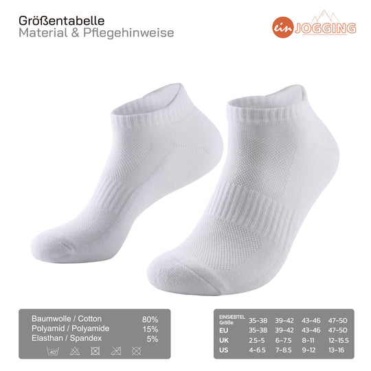 EINSIEBTEL EINJOGGING Laufsocken in Weiß – Größen und Material